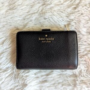 Kate Spade Black Medium Bifold Leather Wallet